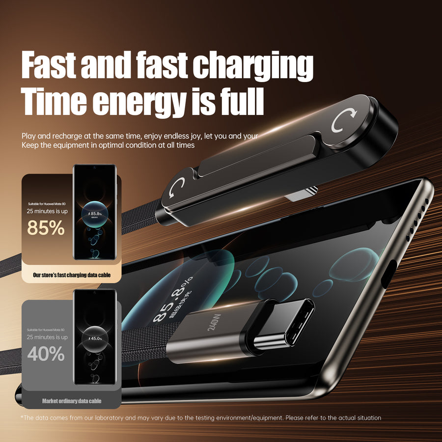 Câble USB-C 240 W à connecteur coudé — gainage nylon tressé