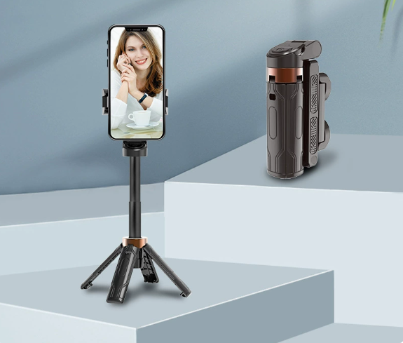 Mini Perche à Selfie Bluetooth avec Trépied de Sol