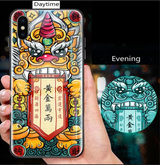 Luminous Glass Phone Case  for iPhone X XR XS Max 8 7 6 6S