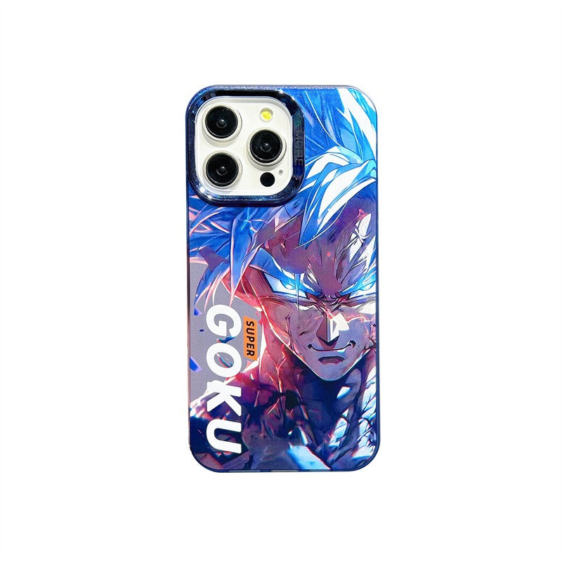 Electroplating color silver suitable for Apple 15 Promax phone case Dragon Ball Wukong 13 Cartoon 12 Anime anti fall
