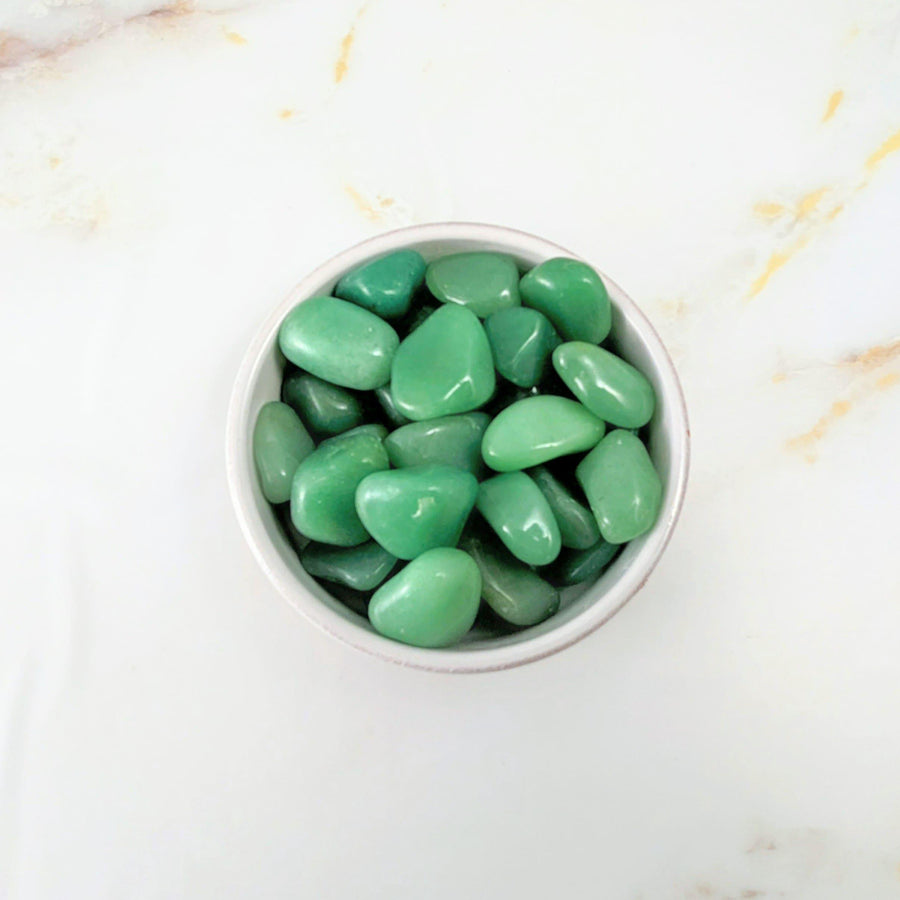 Rolled stone in green Aventurine