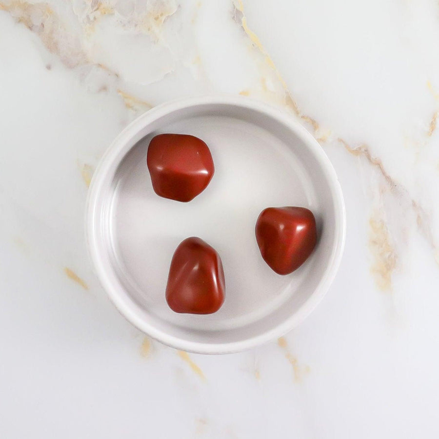 Red Jasper rolled stone